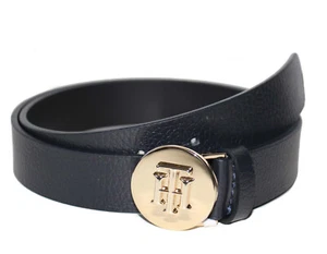 Tommy Hilfiger New Round Belt Mujer Cinturón Cuero Cinturón Cuero - Imagen 1 de 4