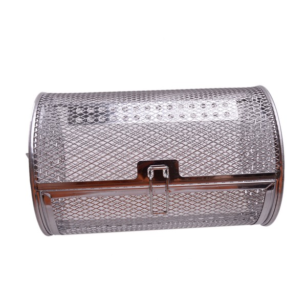 2pcs Stainless Steel Rotisserie Grill Roaster Oven Basket Walnuts Barbecue Photo Related