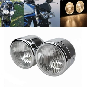 Motorcycle Round Twin Headlight Dual Head Lamp For GSF600 GSF1200 Honda BMW - Picture 1 of 5