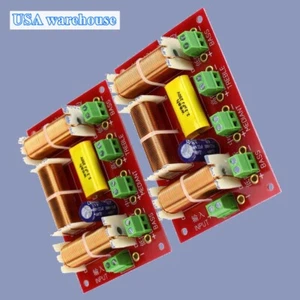 2Pcs Woofer Speaker Crossover Audio 3 Way Crossover Frequency Divider 4-8OHM - Picture 1 of 4