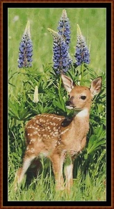 BABY DEER cross stitch pattern (punto cruz) - Picture 1 of 5