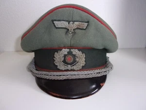 Schirmmütze Offizier Artillerie um 1940 Wehrmacht ohne Hoheitsabzeichen Original - Bild 1 von 18
