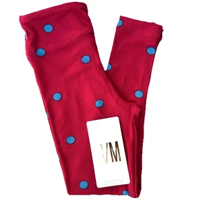 NUOVI leggings Lularoe bambina S/M (taglia 2-8) colorati a pois burrosi morbidi elasticizzati - Foto 1 di 9