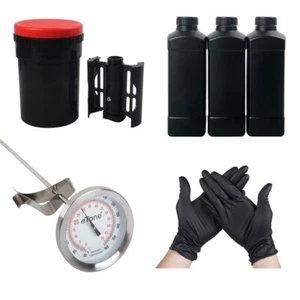 4x5 Darkroom Film developing Tank Kit Set Chemical Storage Bottles Thermometer - Picture 1 of 9