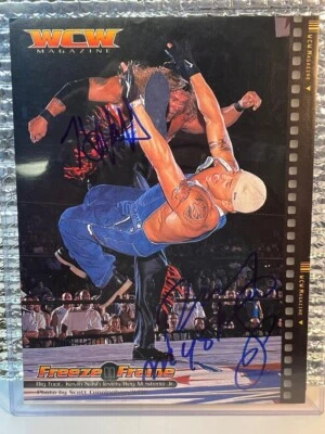 PÁGINA DE LUCHA LIBRE AUTOGRAFIADA DE KEVIN NASH & REY MYSTERIO 8 X 10 Foto 1 de 2