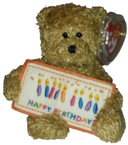 Ty Beanie Baby HAPPY BIRTHDAY the Bear Greetings Collection (5.5 Inch) NEW MWMTs - Picture 1 of 7