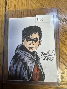 DC COMICS Robin Artist Sketch Card Signed By Artist - Picture 1 of 4