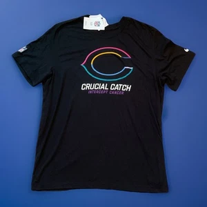 Chicago Bears Nike Crucial Catch T Shirt Uomo XL Nero Tri Misto Nuova con etichette - Foto 1 di 3
