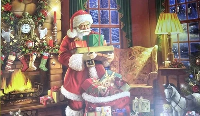 The Jigsaw Puzzle Advent Calendar Christmas Celebration Santa Gifts 1008 Pcs NIB - Image 1 of 2