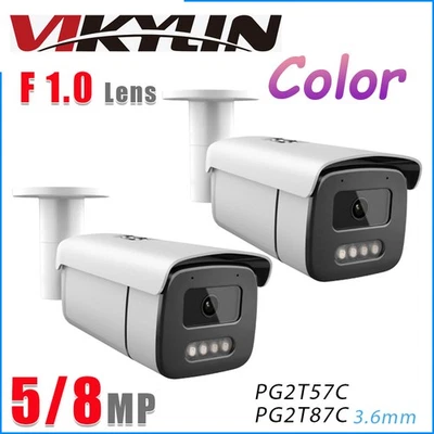 New Vikylin 4K 8MP 5MP 24H Color Bullet Security IP Camera Home Outdoor 3.6mm - Image 1 of 4