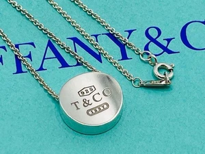 Tiffany & Co. 1837 Concave Necklace 2005 Silver 925 US TAX Includ - Picture 1 of 16
