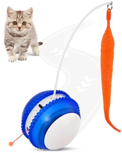 Interactive Cat Laser Toy - Auto Rolling Ball USB Rechargeable Indoor Play - Picture 1 of 12