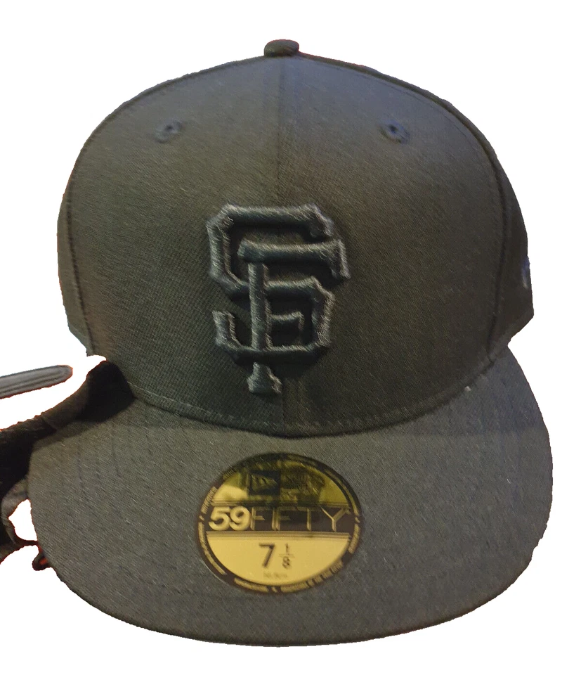 Sombrero New Era 59Fifty SFGiants Negro Ajustado Talla 7 1/8 Foto 1 de 4