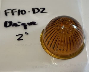 Vintage AMBER GLASS LENS Truck Trailer Chevy Ford MOPAR Dodge Old Turn Marker 2” - Foto 1 di 11