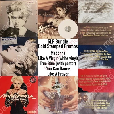 5LP Stamp Promo Madonna Virgin White Vinyl True Blu Prayer Patchouli U Can Dance Foto 1 de 4