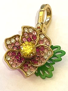Vintage Juicy Couture 2012 rosa Blume Charm mit Pave Strass ☚☚☚☚🌸👀 - Bild 1 von 7