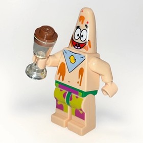 ✅ LEGO Minifigure bob030 Patrick - Bib, Ice Cream Splotches SpongeBob Minifig