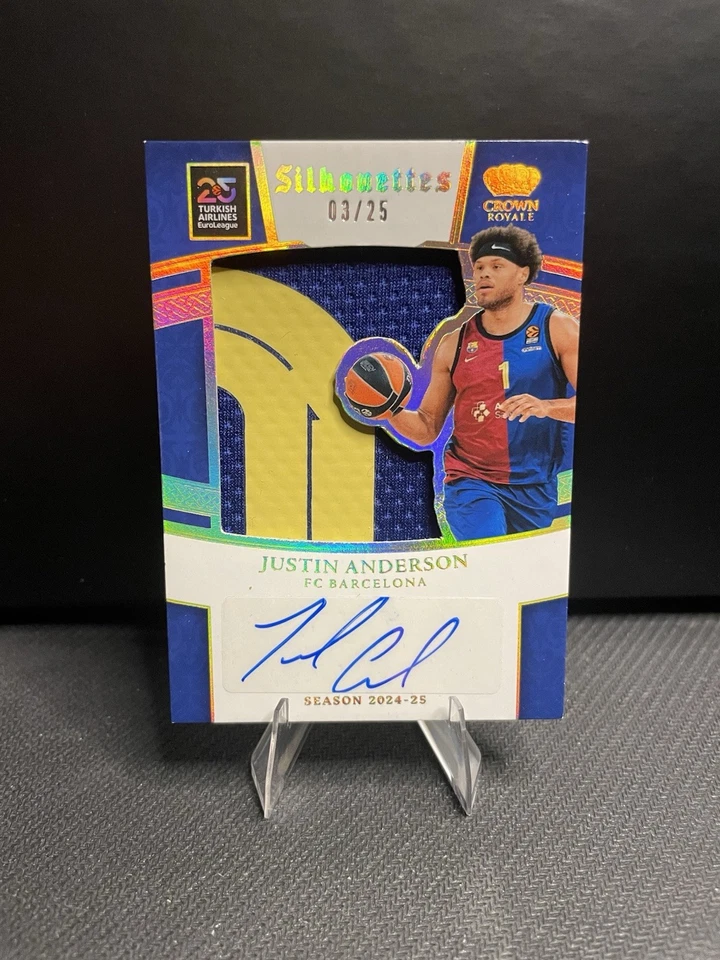 Panini Crown Royale Euroliga Justin Anderson 2024-25/25 siluetas automático Foto 1 de 2