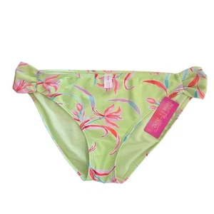 Ninety-Nine Juniors Green Floral CinchBack Hipster Swim Bottom Sz XXL tropical - Picture 1 of 6