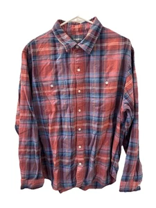 Bonobos Shirt Mens Plaid Flannel Button Up Size XL Standard Fit - Picture 1 of 4