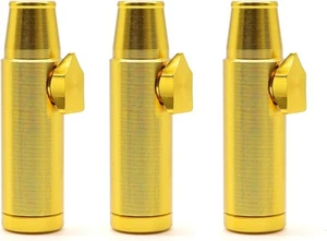 3 Pack Metal Spice Dispenser Mini Pepper Shaker Portable Leak-Proof Gold - Picture 1 of 7