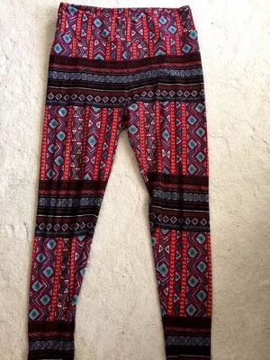 LULAROE TC ВЫСОКИЕ ИЗОГНУТЫЕ ГЕОМЕТРИЧЕСКИЕ МОЗАИЧНЫЕ ПОЛОСКИ Zig Zag ЖЕНСКИЕ ЛЕГГИНСЫ С ЕДИНОРОГОМ - Изображение 1 из 3