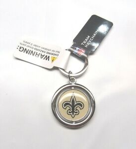 NFL New Orleans Saints Spinning Logo Key Ring Keychain Forever Collectibles