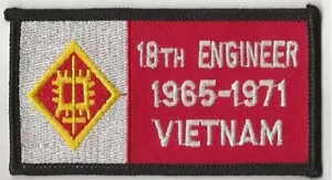 PARCHE - Ejército de EE. UU. - 18o ingeniero - 1965-1971 Vietnam - Imagen 1 de 1