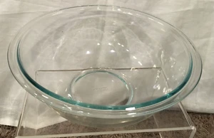Pyrex 325 Clear Blue Tint Glass Nesting 2.5 quart Mixing Bowl 10” Diameter USA - Picture 1 of 4
