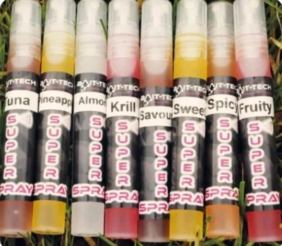 Bait Tech Super Sprays - All Flavours - Carp Coarse Fishing Bait Booster - Image 1 of 3