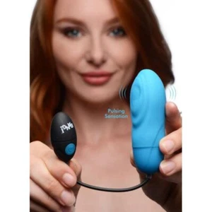7x Pulsing Rechargeable Silicone Vibrator - Blue - Picture 1 of 1