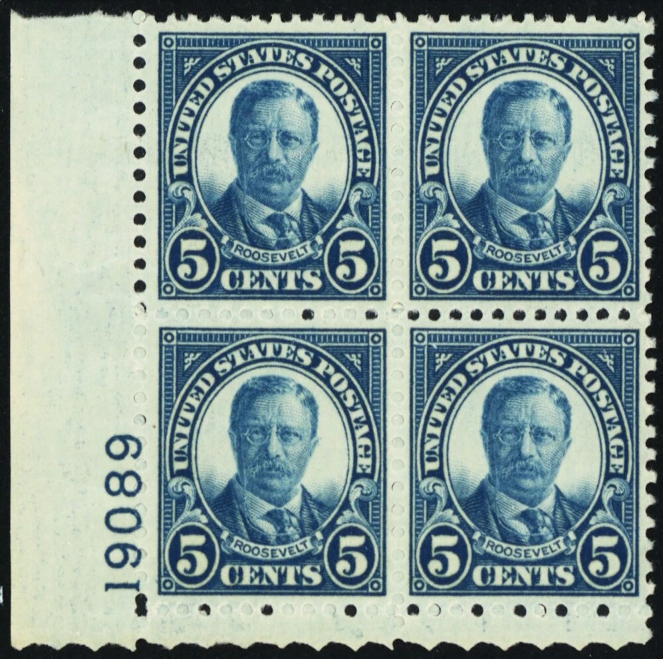 Bloque de placas 637, como nuevo VF NH 5¢ -- Stuart Katz Foto 1 de 1