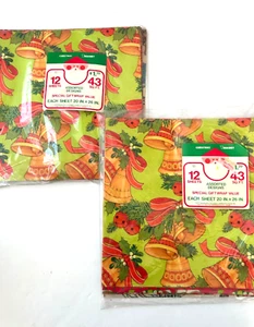 Christmas Holiday Wrapping Paper Vintage 12 Sheets, 2 Packs See description - Picture 1 of 3