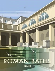 Bath - Roman Baths by Dave Thompson fridge magnet (se) - Picture 1 of 1