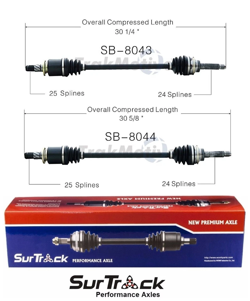 Juego de 2 ejes traseros CV SurTrack para Subaru Impreza Forester AWD 2002-2005 Foto 1 de 1