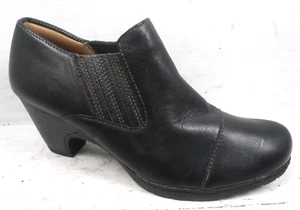 NEW Montana Artisan Womens Black Leather Booties Heels Shoes 4204001 size 9 M - Picture 1 of 8
