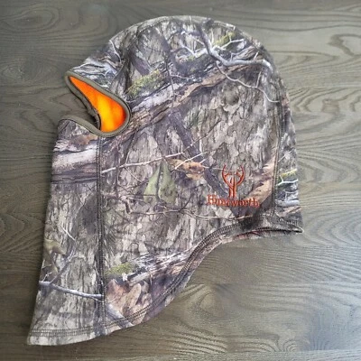 HUNTWORTH FULL FACE MASK HAT HOOD CAMO Orange FLEECE LINED OS  - Image 1 of 4