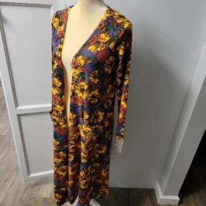 Sonnenblumen lange Linie Sarah Strickjacke Staubtuch einfach bequem LuLaRoe SMALL neu mit Etikett - Bild 1 von 11