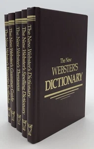 New Webster’s Dictionary Thesaurus Spelling Grammar Fingertip Finder Set 1986-87 - Imagen 1 de 4