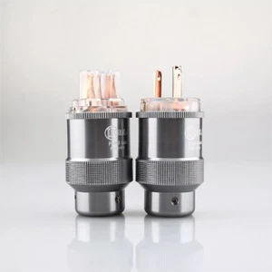 US-Version kupferbeschichteter Netzstecker IEC C15 Stecker HiFi Audio Netzkabel Stecker - Bild 1 von 28
