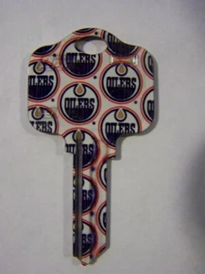 EDMONTON OILERS KWIKSET KW1 HOUSE KEY BLANK - Picture 1 of 1