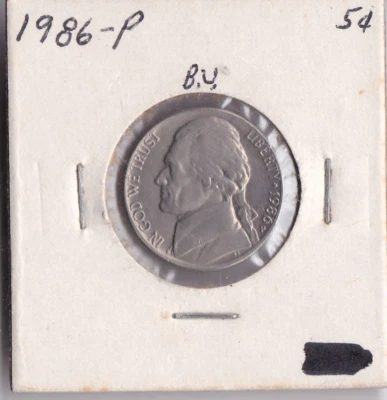 1986-P Jefferson Nickel BU - Image 1 of 2