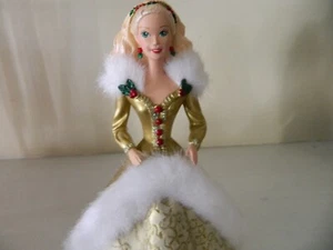 Vintage Happy Holidays Barbie Hallmark Christmas Stocking Hanger Holder 1995 - Picture 1 of 14