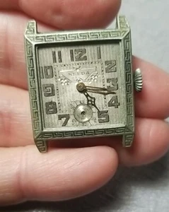 Vtg. Sleda men's watch Hinge Etch Case Not Working 4 Repair or Parts Bin 3 - Picture 1 of 5