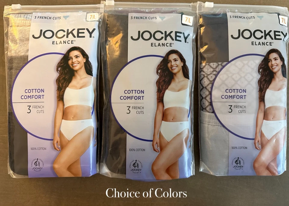 Jockey Elance 100 Combed Cotton Classic Fit French Cut Women's Size 7 Underwear