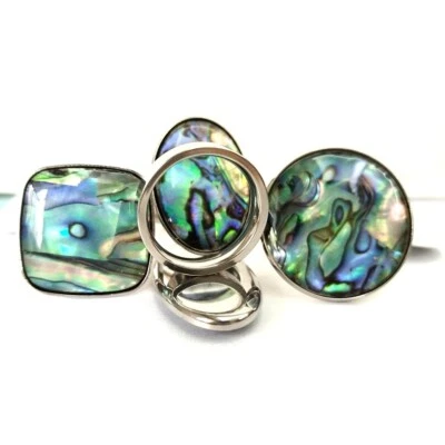 Venta al por mayor 20 anillos de anillo de acero inoxidable con carcasa 316L Foto 1 de 4