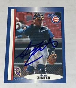 Alan Zinter SIGNED 1998 Iowa Cubs Team Card RC Auto Astros Diamondbacks - Picture 1 of 2