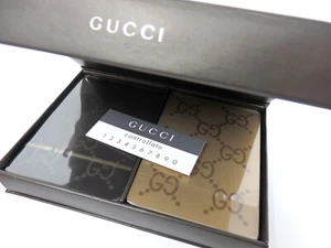 GUCCI 2 Barajas Juego de Cartas Auténtico Clásico Enclavamiento GG Logo Sellado en Caja - Imagen 1 de 19