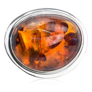 Cravatta bolo argento sterling 925 miele baltico ambra designer bellissima colore - Foto 1 di 4