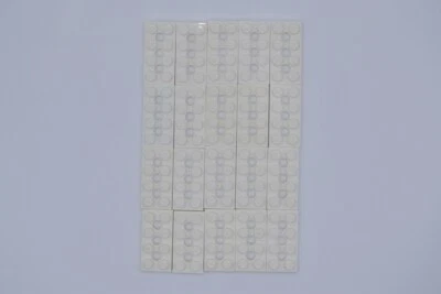 LEGO 20 x Technik Platte weiß White Technic Plate 2x4 with 3 Holes 3709b - Bild 1 von 2